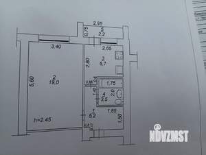 1-к квартира, вторичка, 34м2, 4/5 этаж