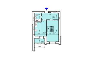 1-к квартира, вторичка, 40м2, 9/10 этаж