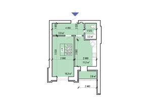 1-к квартира, вторичка, 40м2, 3/10 этаж