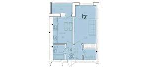 1-к квартира, вторичка, 39м2, 1/10 этаж