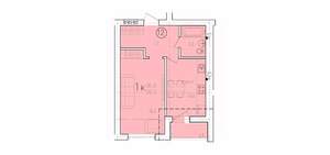 1-к квартира, вторичка, 39м2, 10/10 этаж