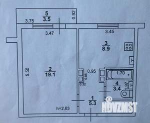 1-к квартира, вторичка, 37м2, 9/9 этаж