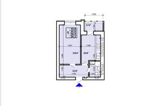 1-к квартира, вторичка, 38м2, 9/10 этаж