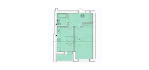 1-к квартира, вторичка, 39м2, 1/10 этаж