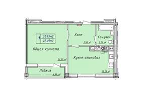 1-к квартира, сданный дом, 56м2, 4/10 этаж