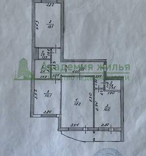 3-к квартира, вторичка, 71м2, 2/9 этаж