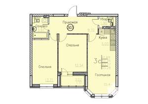 Студия квартира, вторичка, 65м2, 4/10 этаж