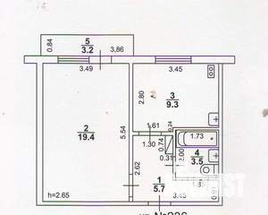 1-к квартира, вторичка, 37м2, 8/10 этаж